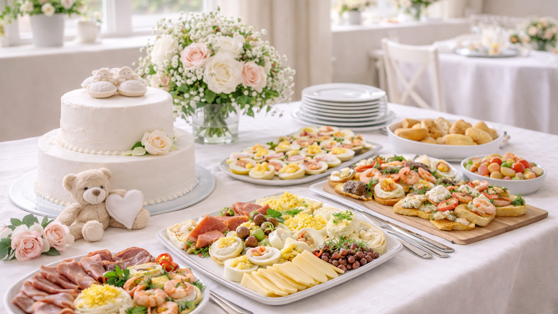 Dåpsbuffet Med Tradisjonell Mat