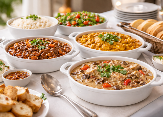 Luksuriøs Buffet Med Gryteretter