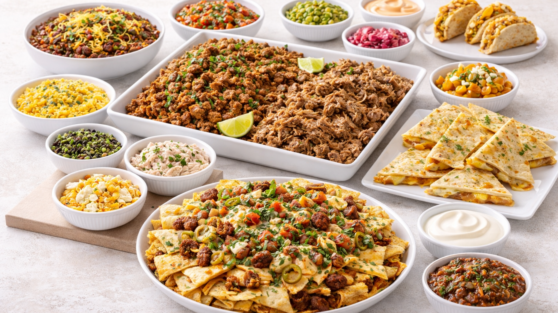 Tex Mex Buffet Med Smakfulle Retter