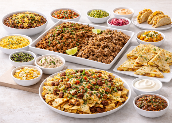 Tex Mex Buffet Med Smakfulle Retter