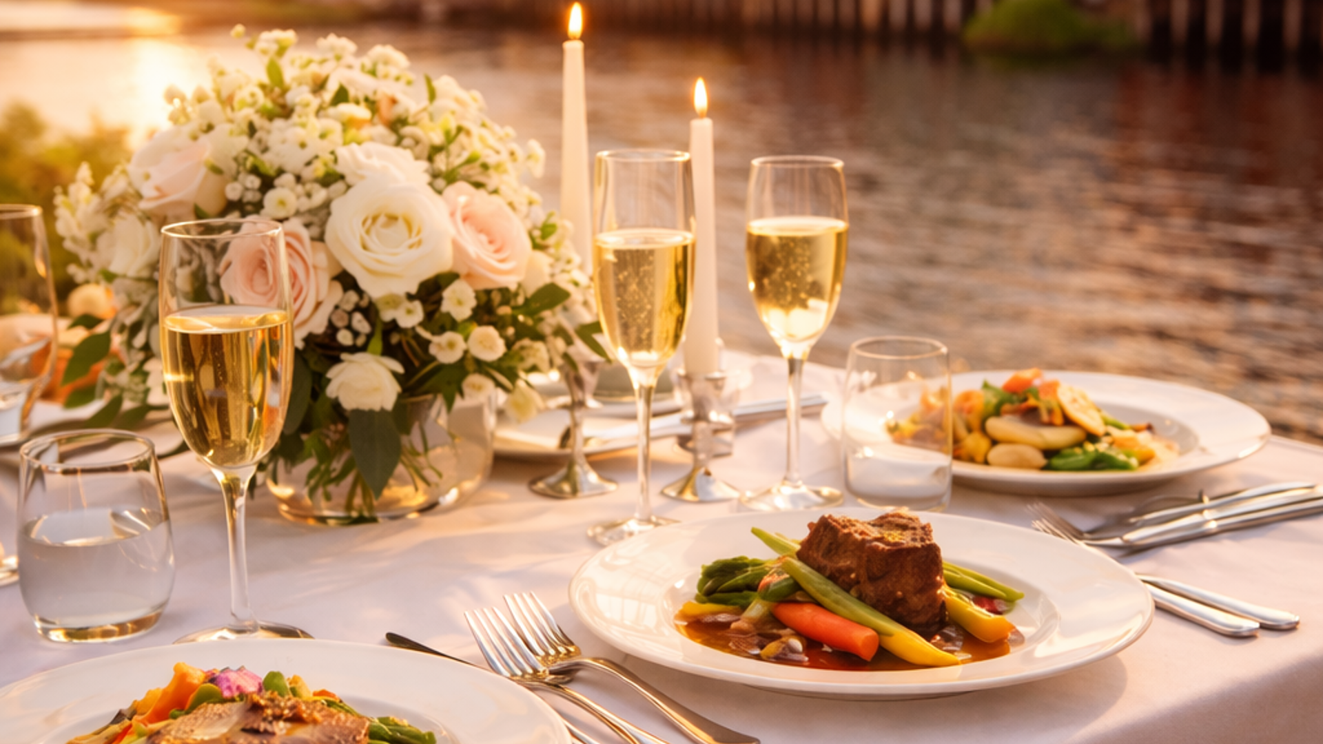 Nydelig Bryllupsbord Ved Nidelva