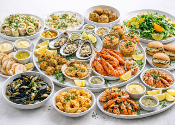 Havfriske Tapas Med Sjømat