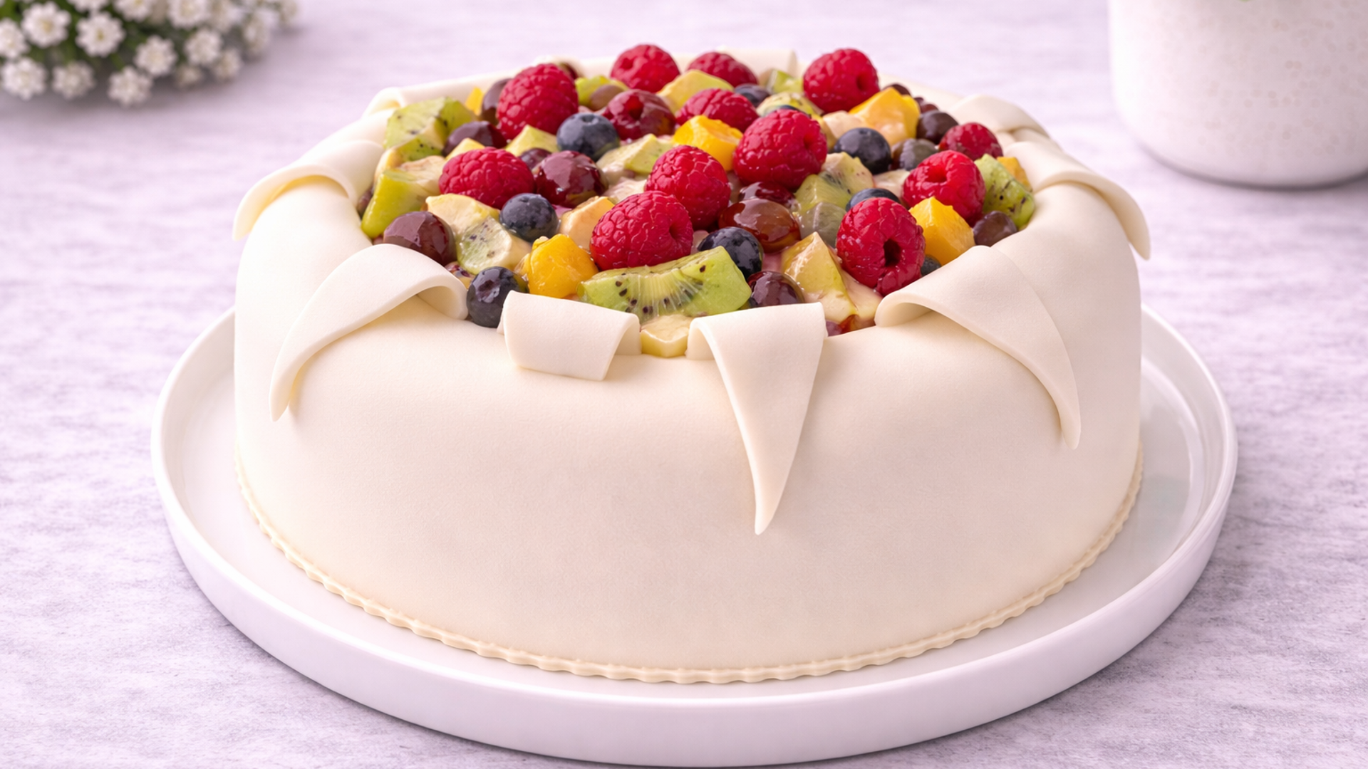 Hvit Dame Kake